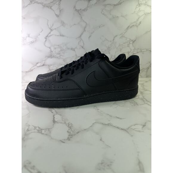 Nike Court Vision Low Next Nature Triple Black DH2987-002 Mens Size 13 Sneakers - Picture 2 of 5